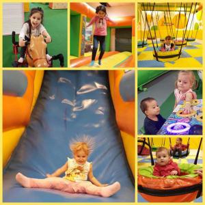 Autumn holiday in the indoor playground